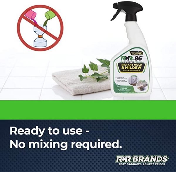 RMR-86 Instant Mold and Mildew Stain Remover Spray - Scrub Free Formula, Bathroom Floor and Shower Cleaner, 32 Fl Oz - Image 2