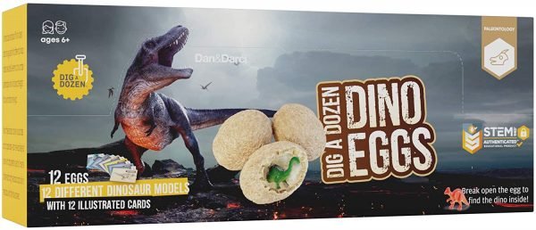 Dig a Dozen Dino Egg Dig Kit - Easter Egg Dinosaur Toys for Kids - Dig up 12 Eggs & Discover Surprise Dinosaurs. Science STEM Activities - Educational Gifts for Boys & Girls Age 3-5 5-7 8-12 Year Old - Image 4
