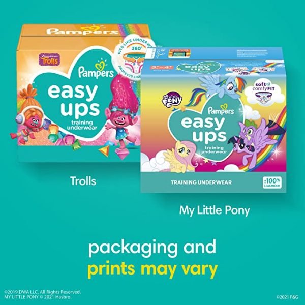 Pampers Easy Ups Training Pants Girls and Boys, 5T-6T (Size 7), 84 Count, Packaging & Prints May Vary - Image 2