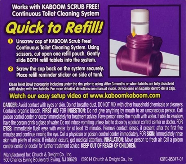 3-Pack Refill – Kaboom Scrub Free! Continuous Clean with OxiClean