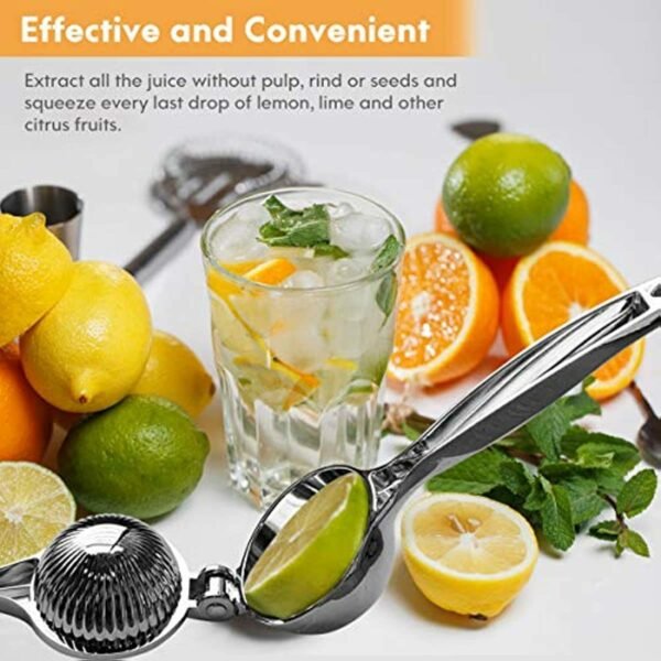 Lemon Squeezer; Lemon Juicer; Citrus Juicer Handheld; Stainless Steel Juicer Hand Press; Lime Squeezer Bar Tool - Image 3