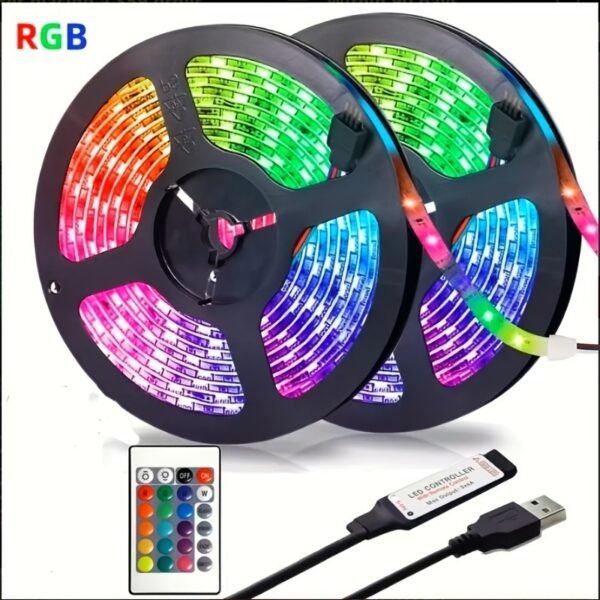 5050 RGB Led Strip Lights Music Sync Color Changing ; Smart Application Remote Control; Led Strip Lights For Bedroom Room Home Decorative Party Festival. - Image 23