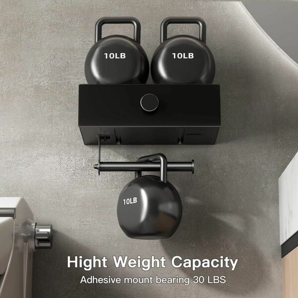 Toilet Paper Holder with Shelf Black Wipes Dispenser for Bathroom Stainless Steel Toilet Paper Holder with Storage Drawer Adhesive Wall Mount Small Bathroom - Image 18