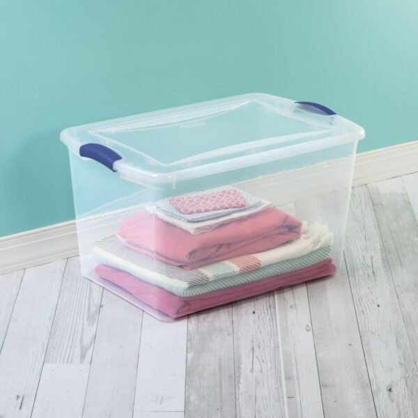 Set of 6 Sterilite 66 Quart Latch Box Plastic Storage Tote Container Organizer - Image 4