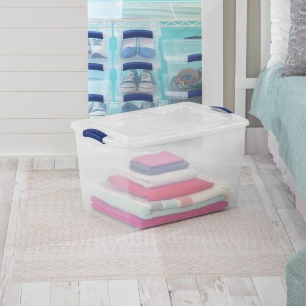 Set of 6 Sterilite 66 Quart Latch Box Plastic Storage Tote Container Organizer - Image 6