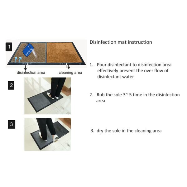 2 in 1 Disinfecting Sanitizing Floor Entrance Mat; Disinfection Doormat Entry Rug Shoe sanitizer;  Shoe Tray for entryway Indoor; Welcome Mat (FBA warehouse delivery) - Image 8