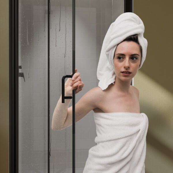 30-31.5 in.W x 72 in.H Bifold Frameless Glass Shower Door,1/4 in. Fold Clear Glass Shower Panel Pivot Swing Shower Doors,Chrome Finish,Reversible Installation - Image 3