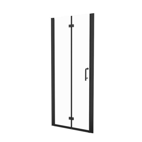 30-31.5 in.W x 72 in.H Bifold Frameless Glass Shower Door,1/4 in. Fold Clear Glass Shower Panel Pivot Swing Shower Doors,Chrome Finish,Reversible Installation - Image 4