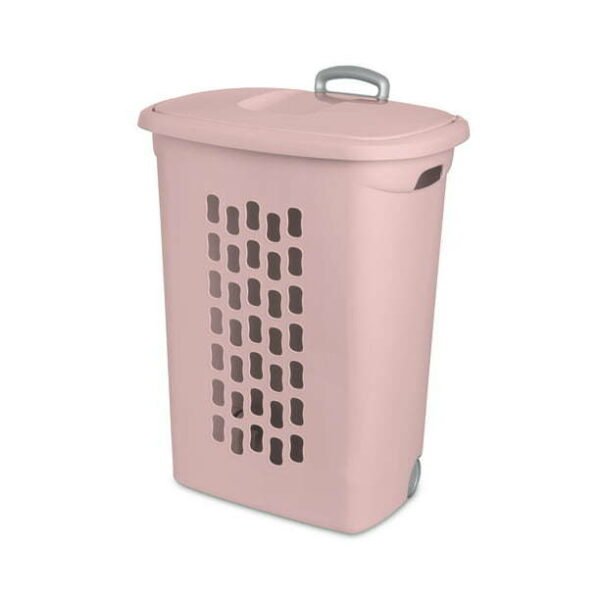 Wheeled Laundry Hamper Plastic, White, Set of 2 - Image 20