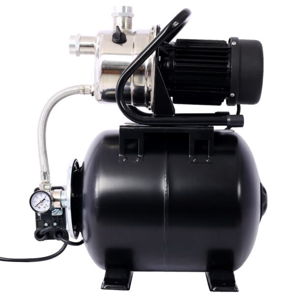 1.6HP Shallow Well Pump with Pressure Tank,garden water pump, Irrigation Pump,Automatic Water Booster Pump for Home Garden Lawn Farm, stainless steel head - Image 2