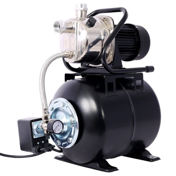 1.6HP Shallow Well Pump with Pressure Tank,garden water pump, Irrigation Pump,Automatic Water Booster Pump for Home Garden Lawn Farm, stainless steel head - Image 4
