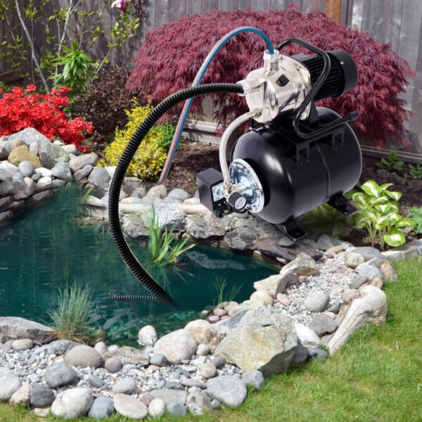 1.6HP Shallow Well Pump with Pressure Tank,garden water pump, Irrigation Pump,Automatic Water Booster Pump for Home Garden Lawn Farm, stainless steel head - Image 8