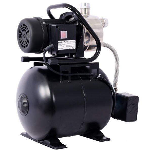 1.6HP Shallow Well Pump with Pressure Tank,garden water pump, Irrigation Pump,Automatic Water Booster Pump for Home Garden Lawn Farm, stainless steel head - Image 9