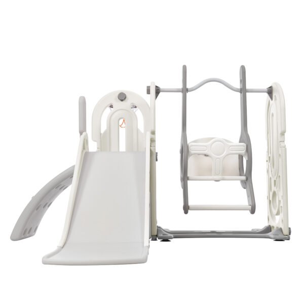 Toddler Slide and Swing Set 5 in 1, Kids Playground Climber Slide Playset with Basketball Hoop Freestanding Combination for Babies Indoor & Outdoor - Image 3