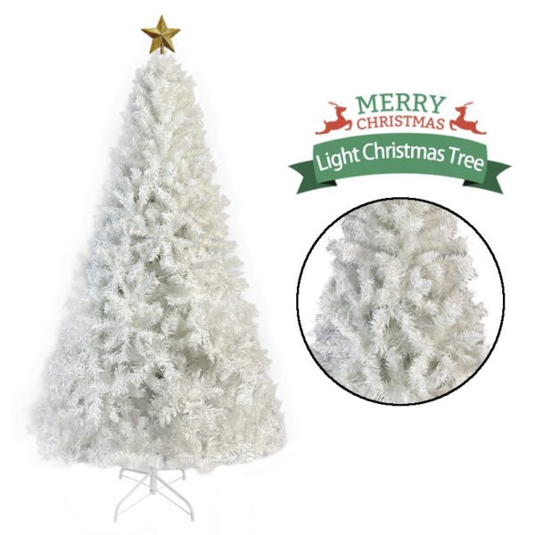 GO 7 FT White Christmas Tree with 500 LED Warm Lights, PVC branch, Artificial Holiday Christmas Pine Tree with Star Top - Image 4
