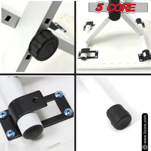 5Core Portable Piano Keyboard Music X-Style Adjustable Padded Stool Chair Seat Bench White KBB 02 WH - Image 8