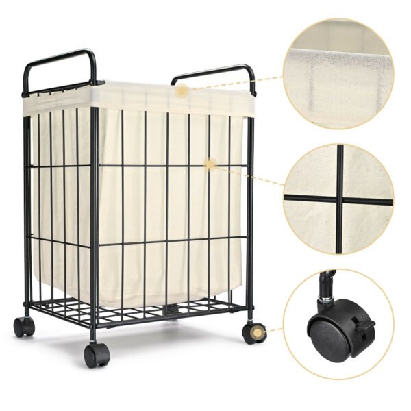 Laundry Hamper With Rolling - Image 3