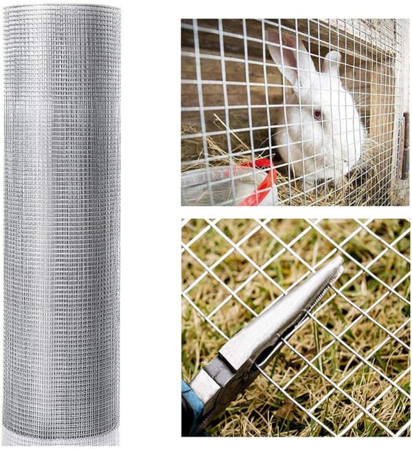 48inx100ft 1/2 in 19 Gauge Hardware Cloth Welded Cage Wire Chicken Fence mesh Rolls Square Chicken Wire Netting Raised Garden Rabbit Fence Snake Fencing Rodent Animals - Image 15
