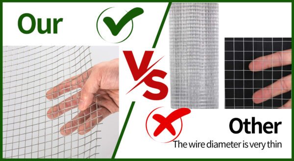 48inx100ft 1/2 in 19 Gauge Hardware Cloth Welded Cage Wire Chicken Fence mesh Rolls Square Chicken Wire Netting Raised Garden Rabbit Fence Snake Fencing Rodent Animals - Image 6