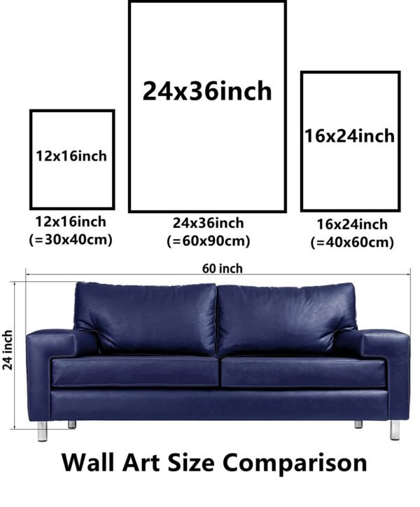 Framed Canvas Wall ArtOil Paintings Impressionism Aesthetic Prints Canvas Paintings for Living Room Bedroom Office Home; 3 Panels - Image 6