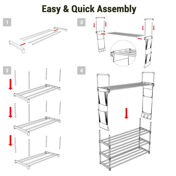 4 Tiers Shoe Rack - Image 8
