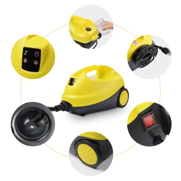 Steam Cleaner 1500W Multifunctional Steam Cleaner features an adjustable button,heating up in 6 mins for continuous steam about 30 mins - Image 3