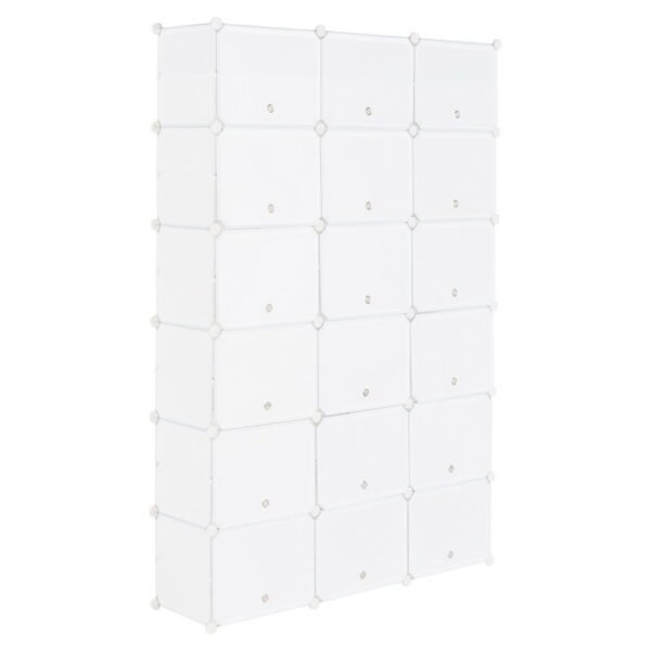 12-Tier Portable 72 Pair Shoe Rack Organizer 36 Grids Tower Shelf Storage Cabinet Stand Expandable for Heels, Boots, Slippers, White RT - Image 4