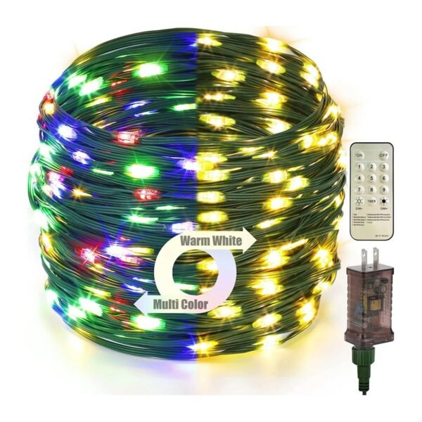 110Ft 300 LED 9 Modes Color Changing Waterproof Outdoor Christmas String Lights - Image 2