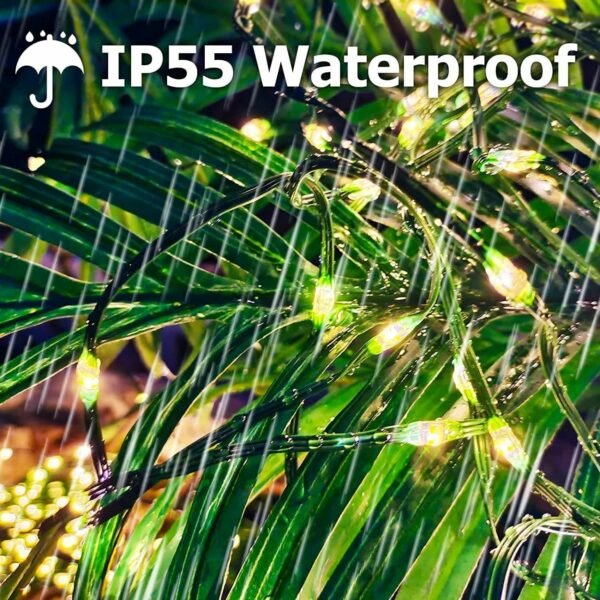 110Ft 300 LED 9 Modes Color Changing Waterproof Outdoor Christmas String Lights - Image 6