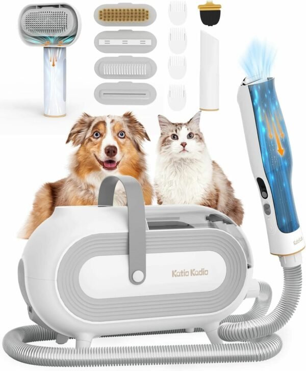 Katio Kadio Pet Grooming Vacuum for Dog - 60dB Low Noise Pet Dog Grooming Kit & Pet Hair Vacuum, Dog Grooming Tools for Shedding Small, Medium Dog Cat - Image 2