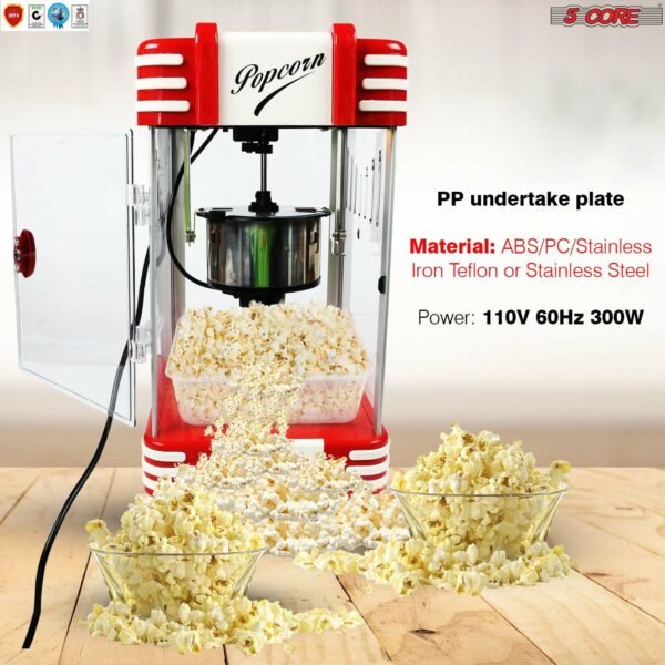 Commercial Popcorn Machine Also used in Home; Party; Movie Theater Style 4 oz. Ounce Antique 300 Watts Big Grande Size 5 Core-POP-850 - Image 9