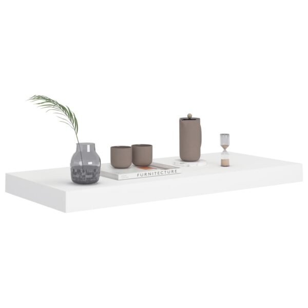 Floating Wall Shelf White 23.6"x9.3"x1.5" MDF - Image 3