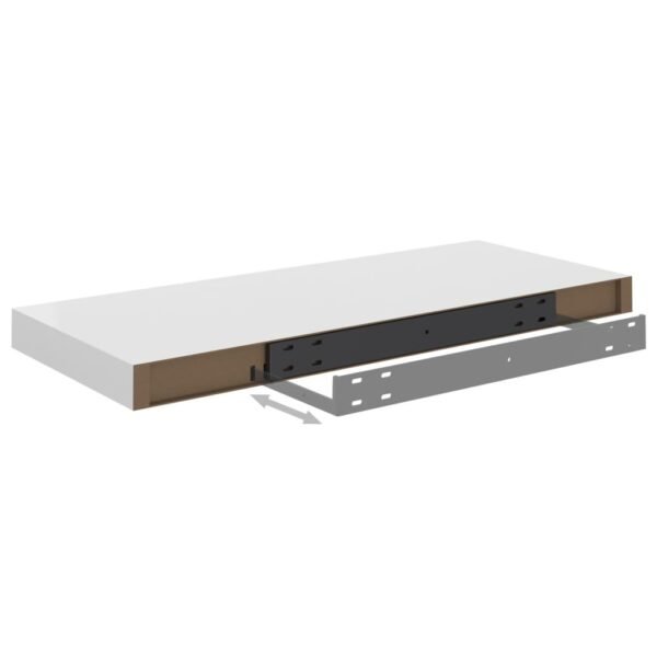 Floating Wall Shelf White 23.6"x9.3"x1.5" MDF - Image 6