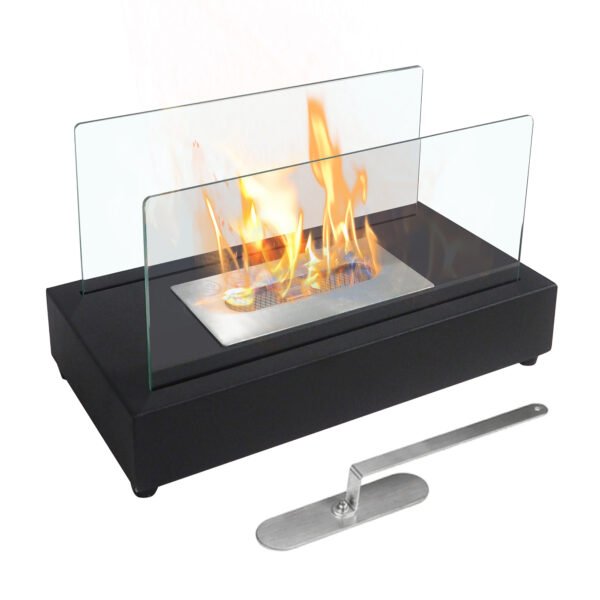 Upgrades Tabletop Rectangle Fire Pits; Portable Smokeless Bio Ethanol Fireplace with Realistic Burning; Awesome Gifts - Image 2