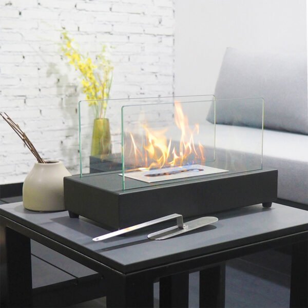 Upgrades Tabletop Rectangle Fire Pits; Portable Smokeless Bio Ethanol Fireplace with Realistic Burning; Awesome Gifts - Image 3