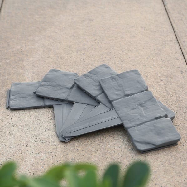 20 PCS Cobbled Stone Effect Plastic Garden Lawn Border Edging - Image 8