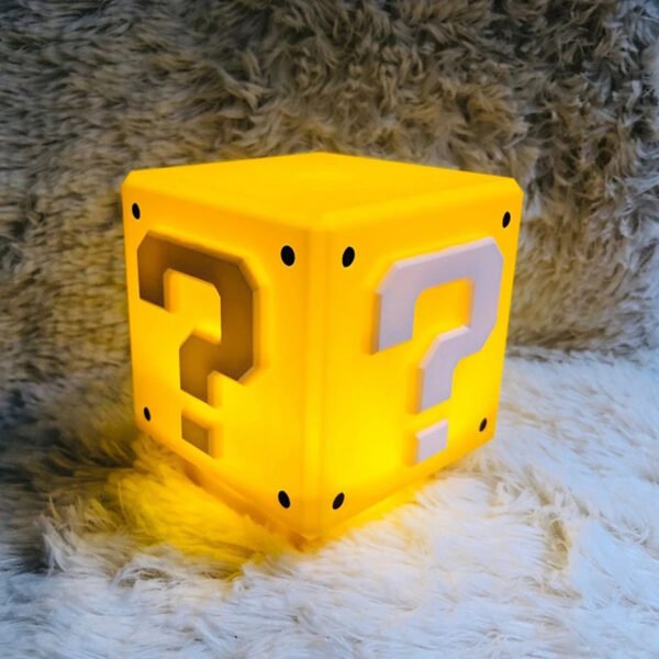 LED Question Mark Night Light Super Mario Bros Games Toy Children Night Light Bedroom Table Lamp USB Charging Kids Birthday Gift - Image 4