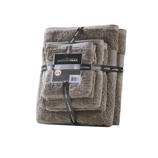 Luxor 100% Egyptian Cotton 6 Piece Towel Set - Image 3