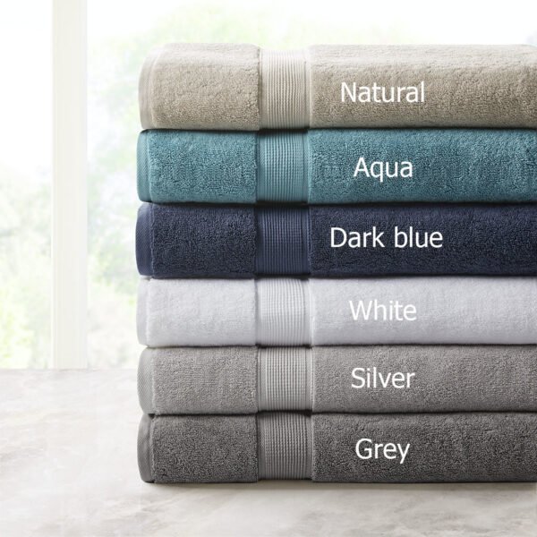 800gsm 100% Cotton Bath Sheet Antimicrobial 2 Piece Set - Image 3
