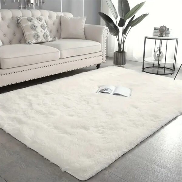 1pc Ultra Soft Plush Rug, White Large Area Rug, Non-slip Fluffy Shaggy Rug - Image 16