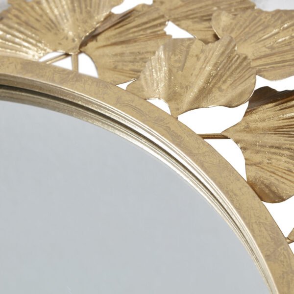 Eden Gold Gingko Leaf Round Wall Mirror 30.5" - Image 5