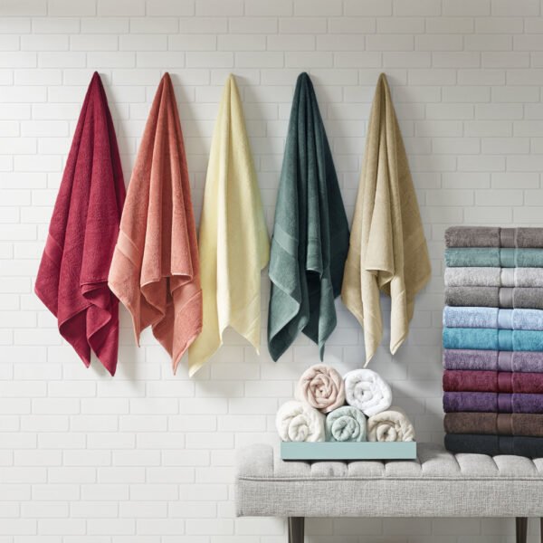 800GSM 100% Cotton 8 Piece Antimicrobial Towel Set - Image 6
