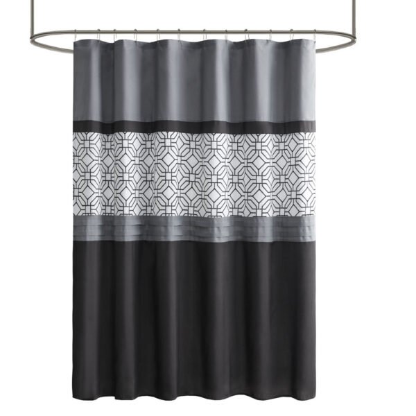 Donnell Embroidered and Pieced Shower Curtain - Image 4