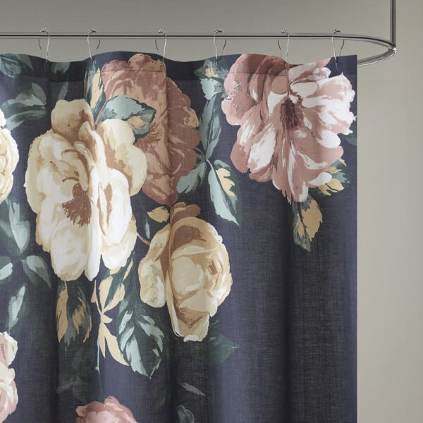 Charisma Cotton Floral Printed Shower Curtain - Image 3