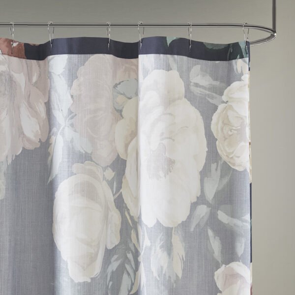 Charisma Cotton Floral Printed Shower Curtain - Image 7
