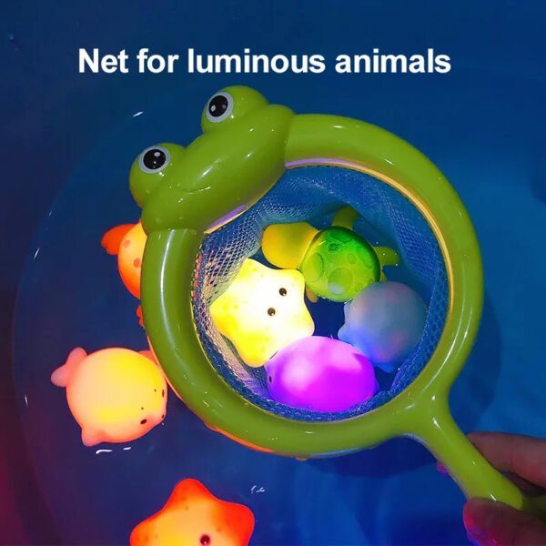 Baby Cute Induction Luminous Animal Bath Toys Bathtub Colorful LED Lighting Toys Waterproof for Toddler Infant Boys Girls Gift - Image 46