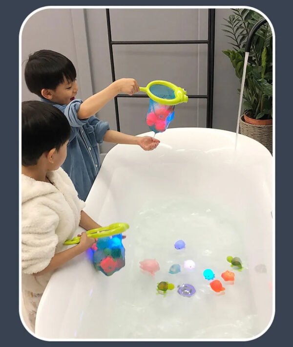 Baby Cute Induction Luminous Animal Bath Toys Bathtub Colorful LED Lighting Toys Waterproof for Toddler Infant Boys Girls Gift - Image 47