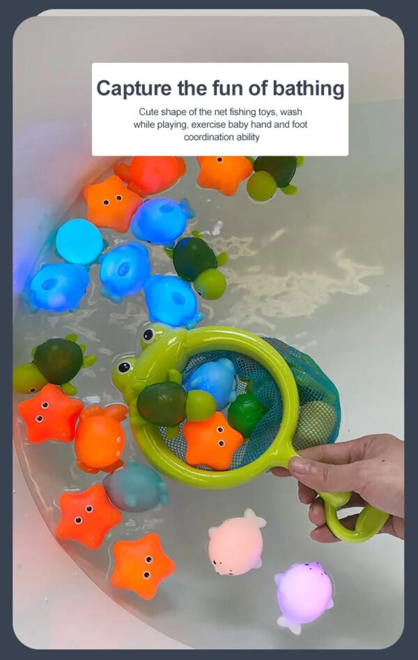 Baby Cute Induction Luminous Animal Bath Toys Bathtub Colorful LED Lighting Toys Waterproof for Toddler Infant Boys Girls Gift - Image 6