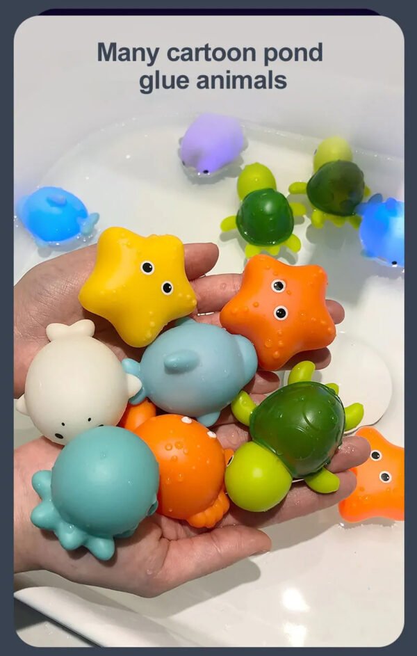 Baby Cute Induction Luminous Animal Bath Toys Bathtub Colorful LED Lighting Toys Waterproof for Toddler Infant Boys Girls Gift - Image 7