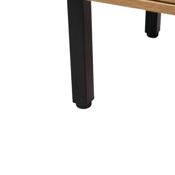 40.16" Rattan Coffee table, sliding door for storage, metal legs, Modern table for living room , natural - Image 11